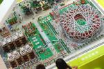 Panoramica del Villaggio Olimpico ricreato con i Lego